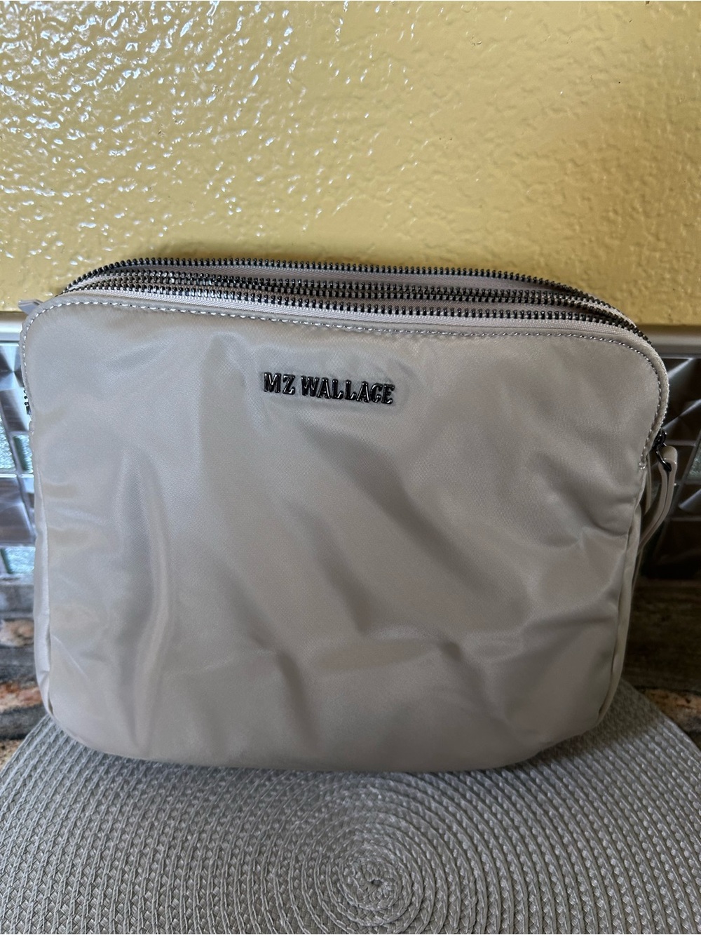 MZ Wallace Men's Crossbody Belt Bag in Beige